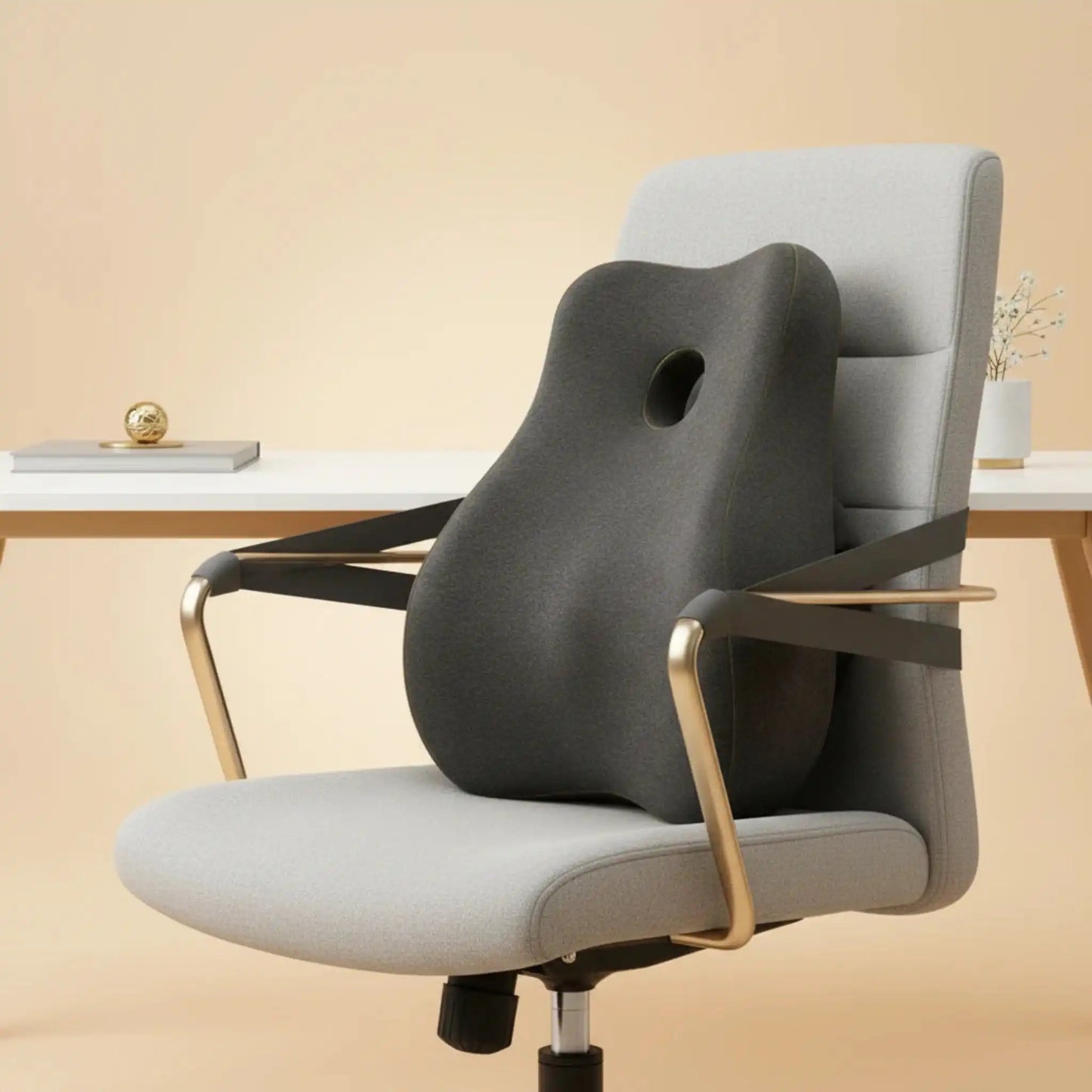 Memory Foam Seat Cushion & Lumbar Support Pillow – Ergonomic Chair Pad