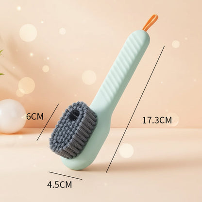 Cleaning brush with measurements on a white background