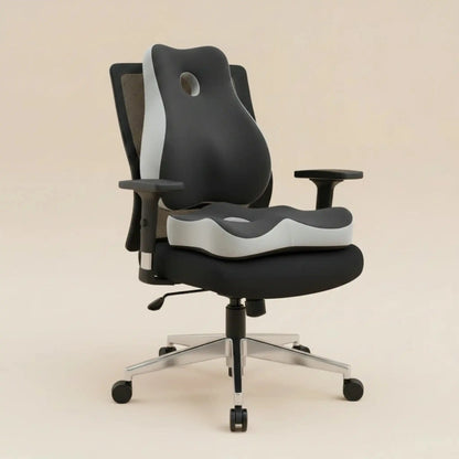 Memory Foam Seat Cushion & Lumbar Support Pillow – Ergonomic Chair Pad