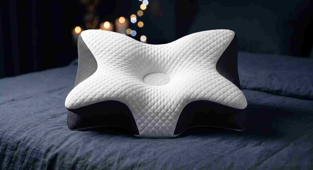 Close-up of the cooling cover fabric on the GEYORA cervical pillow