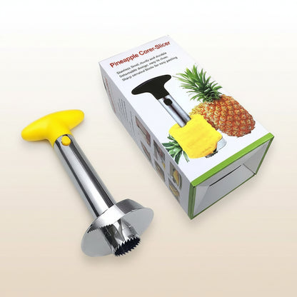 Pineapple corer and slicer with packaging on a white background