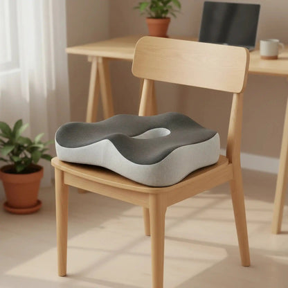 Memory Foam Seat Cushion & Lumbar Support Pillow – Ergonomic Chair Pad