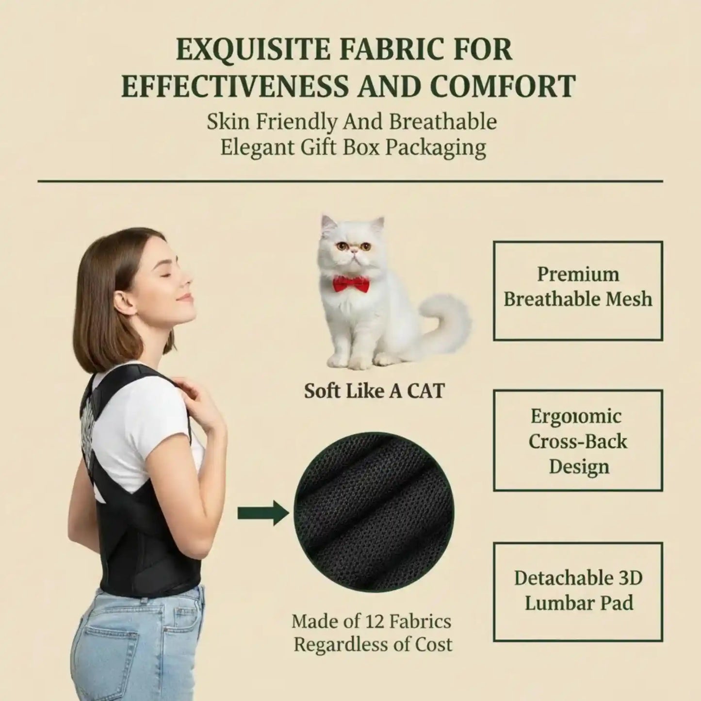 posture brace material specifications