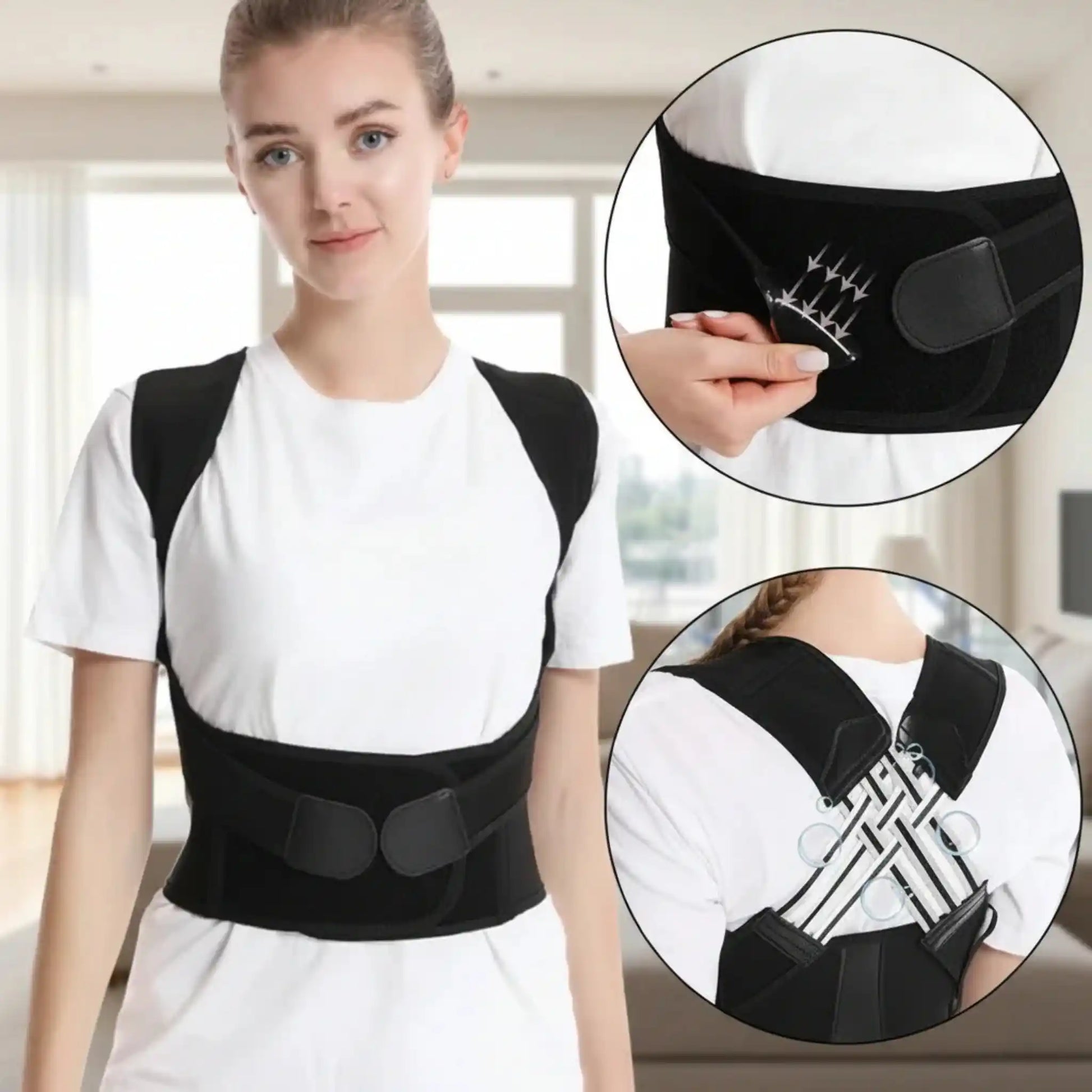 women demonstrating posture brace